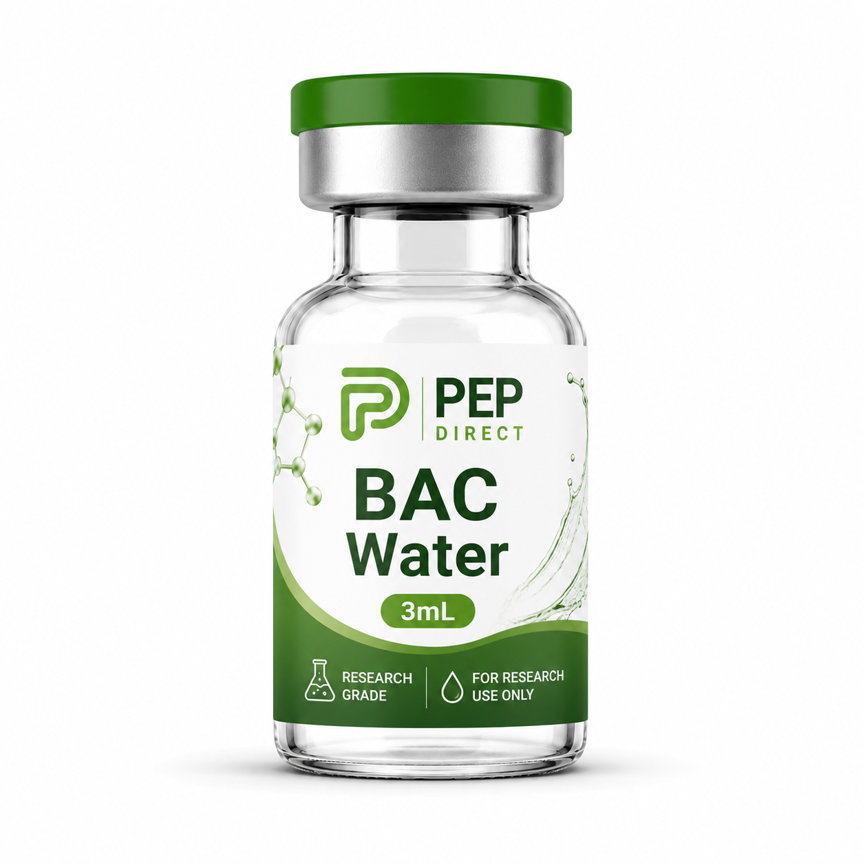 BAC Water 3mL research peptide vial